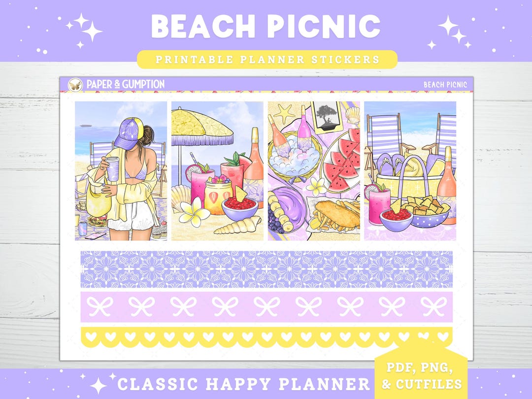 Printable Planner Stickers Weekly Sticker Kit Classic Happy Planner ...