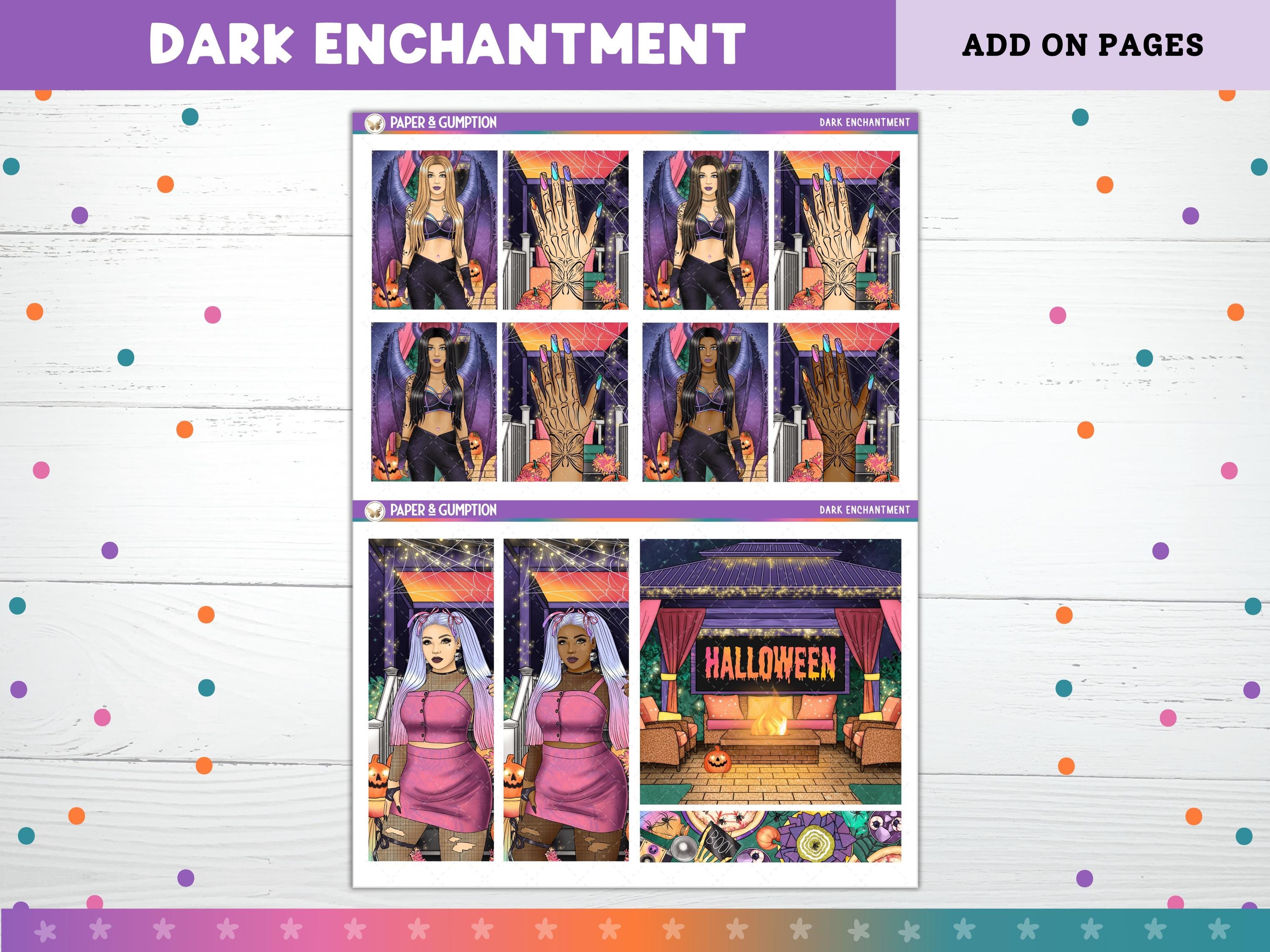 Printable Planner Stickers Dark Enchantment Weekly Sticker Kit Erin ...