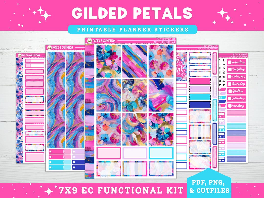 Printable Planner Stickers Erin Condren 7x9 Ec Vertical Weekly Sticker ...