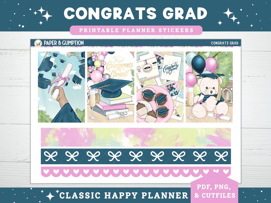 Printable Planner Stickers Weekly Sticker Kit Classic Happy Planner
