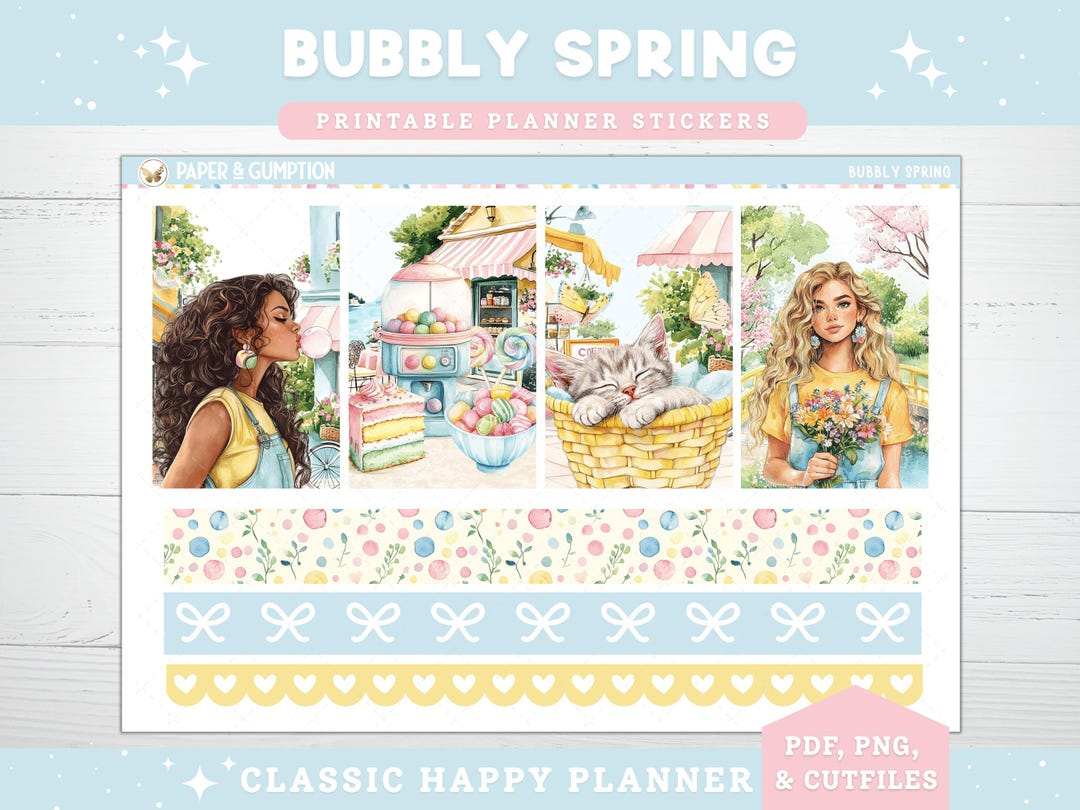 Printable Planner Stickers Weekly Sticker Kit Classic Happy Planner ...