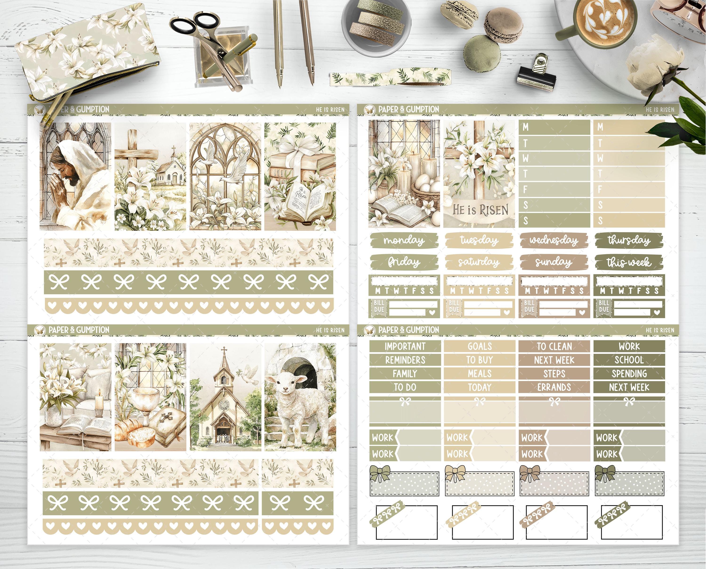 Printable Planner Stickers Weekly Sticker Kit Classic Happy Planner He ...