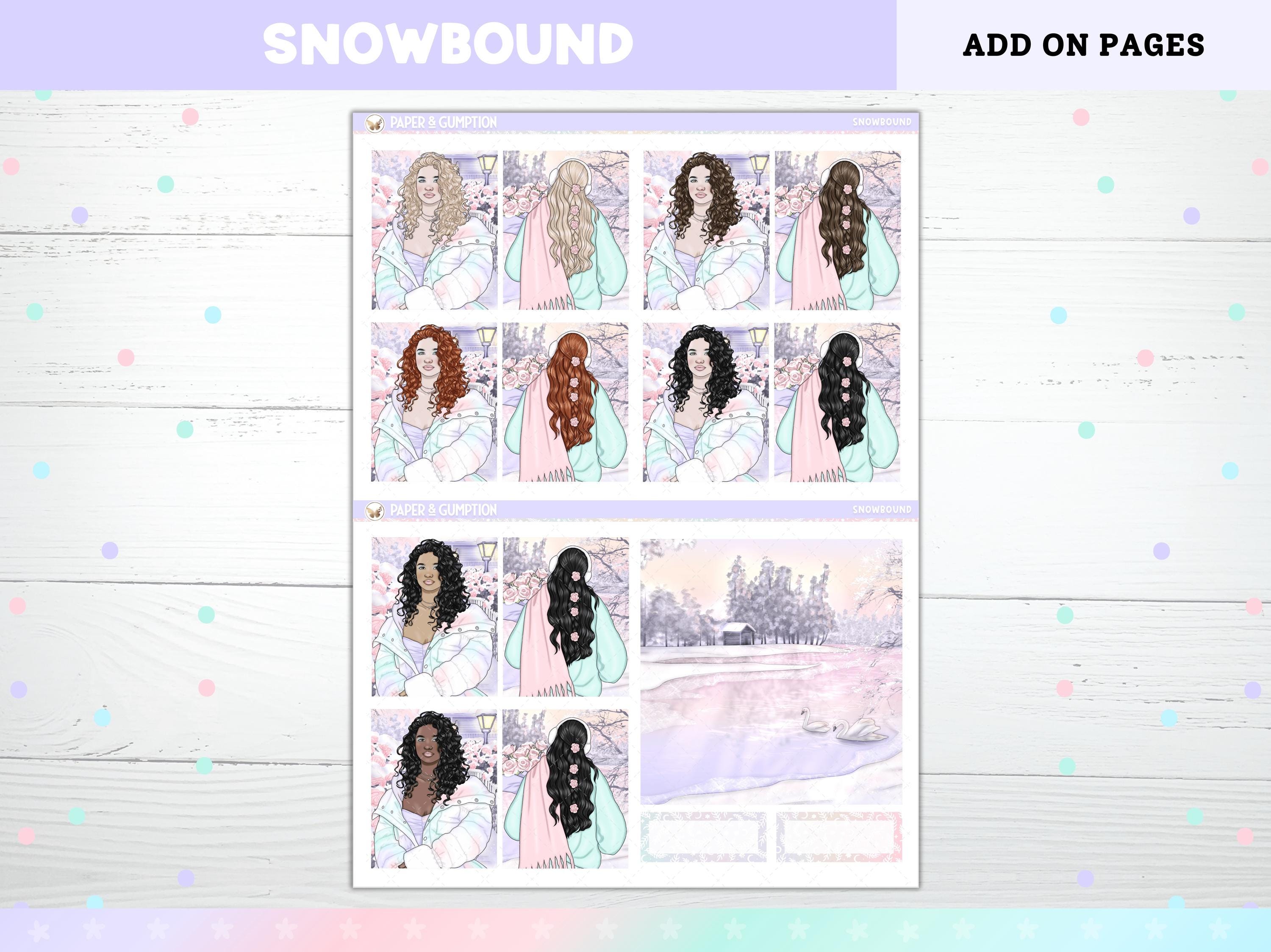 Winter Printable Planner Stickers, Snowbound, Weekly Kit for Erin ...