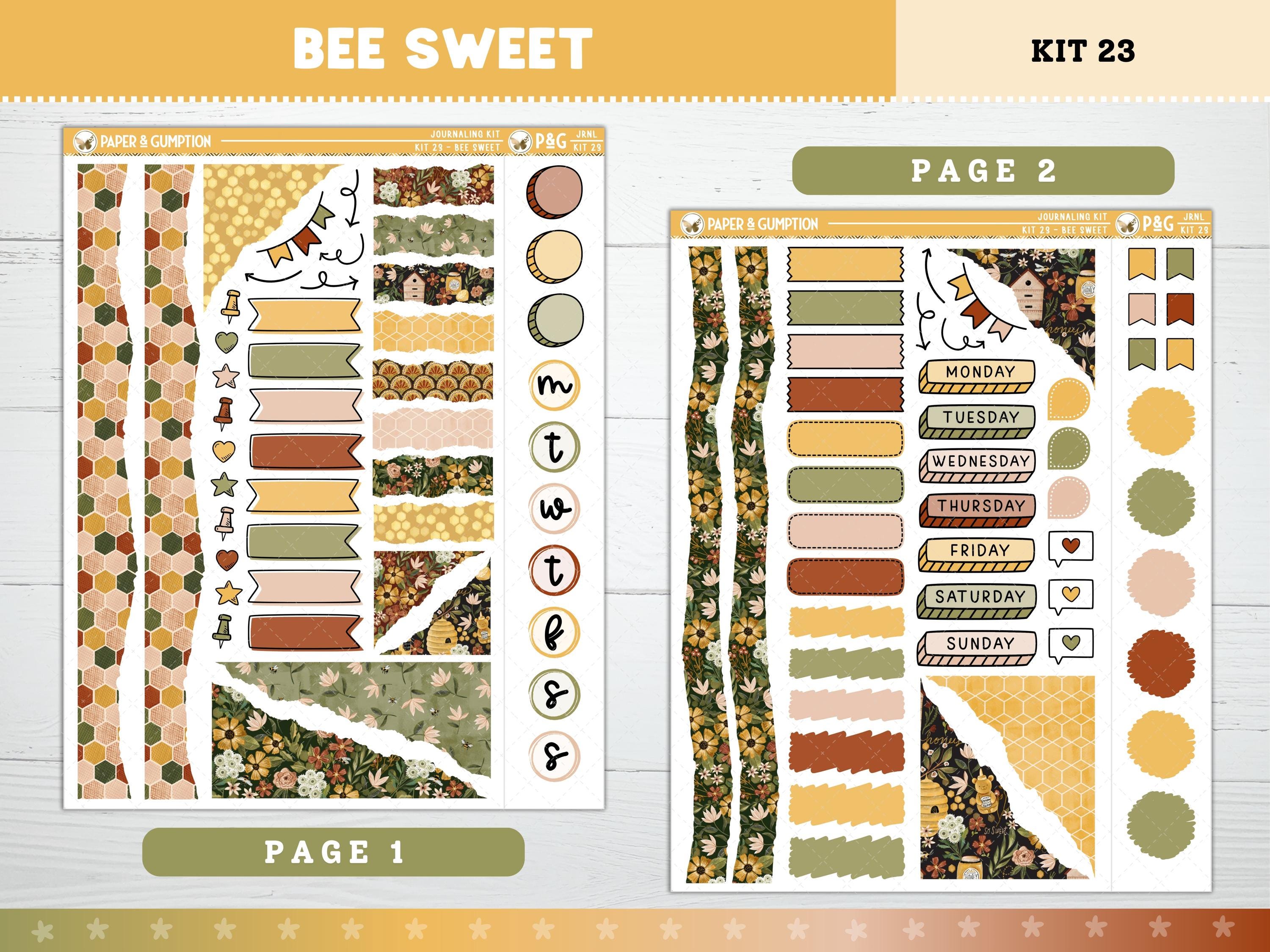 Printable Planner Stickers Bee Sweet Bullet Journal Sticker Sheets ...