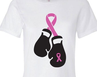 Fight Like a Boss Cancer Ribbon Instant Download Think Pink Kick Cancer SVG Cut File Cancer Survivor