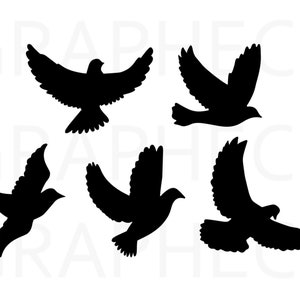 Dove SVG, EPS, PNG, Dxf for Cricut, Silhouette studio, Cut file, doves, clipart, cutting file, stencil, religion, animals, birds