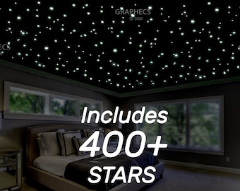 Estrellas que brillan en la oscuridad, calcomanías de pared de estrellas, estrellas de techo, pegatinas de galaxias, noche estrellada realista, regalo romántico, espacio luminoso