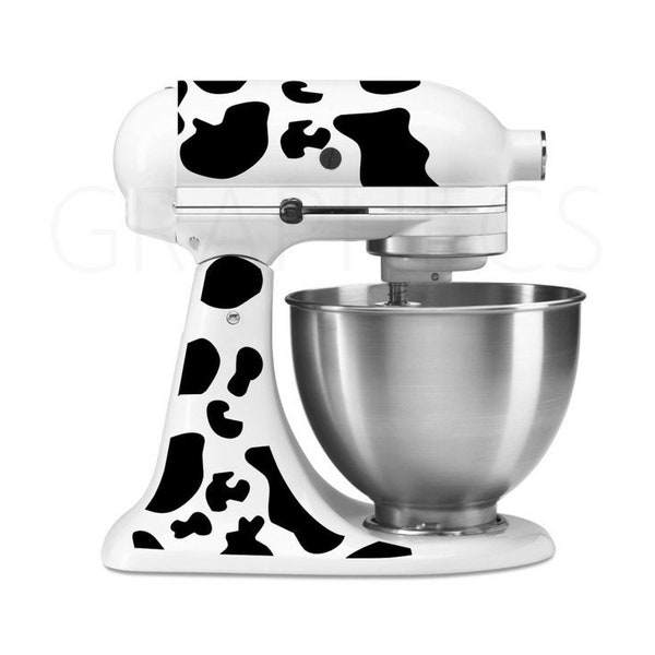 Cow Print Decal Set for Kitchen Mixer Vinyl Sticker Skin Home Decor