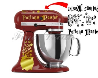 Potions Master Decal Set Vinyl Decal Kitchen Mixer Wizard Cauldron