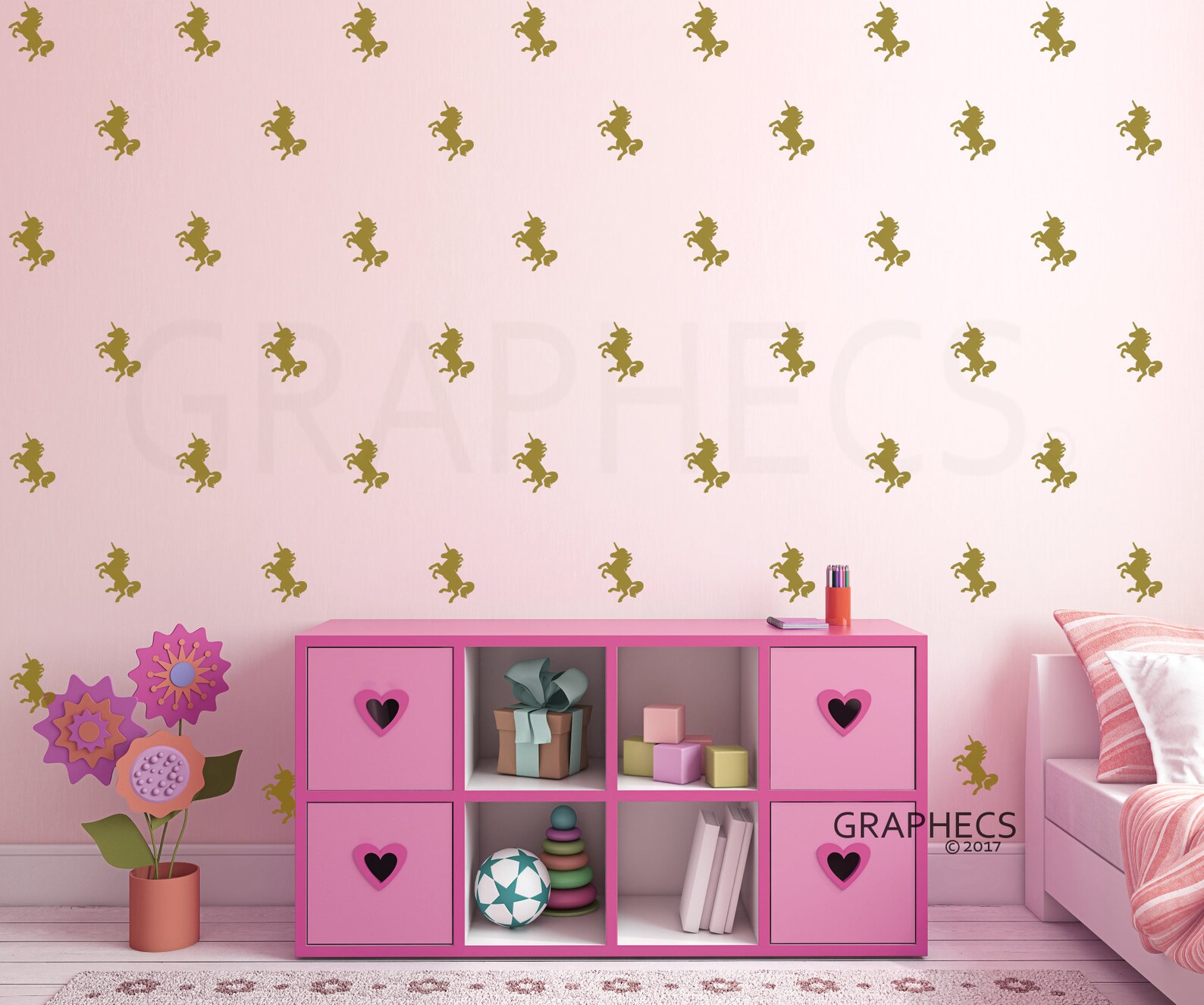 Unicorn Wall Decals Nursery Decor Pony Wall Decals Stickers Etsy