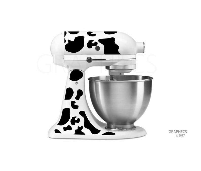 Cow Print Kitchen Mixer Set Decal Vinyl Sticker Skin Home Decor