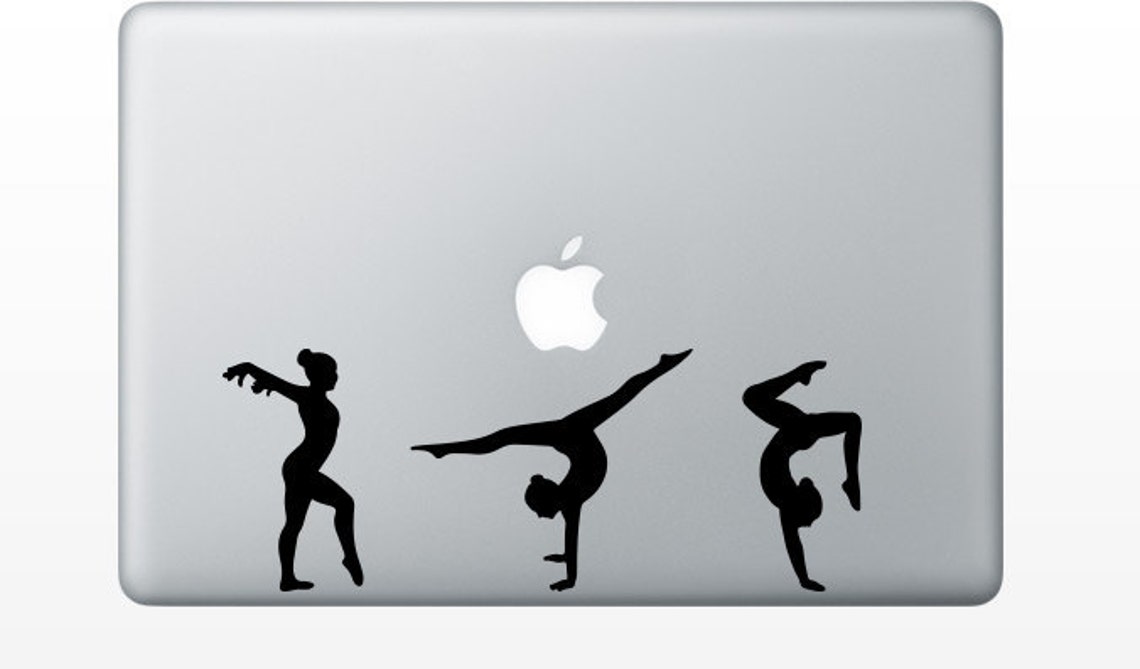 Gymnastics Vinyl Decal Stickers Set of 3 Dancers Wall Decals Etsy