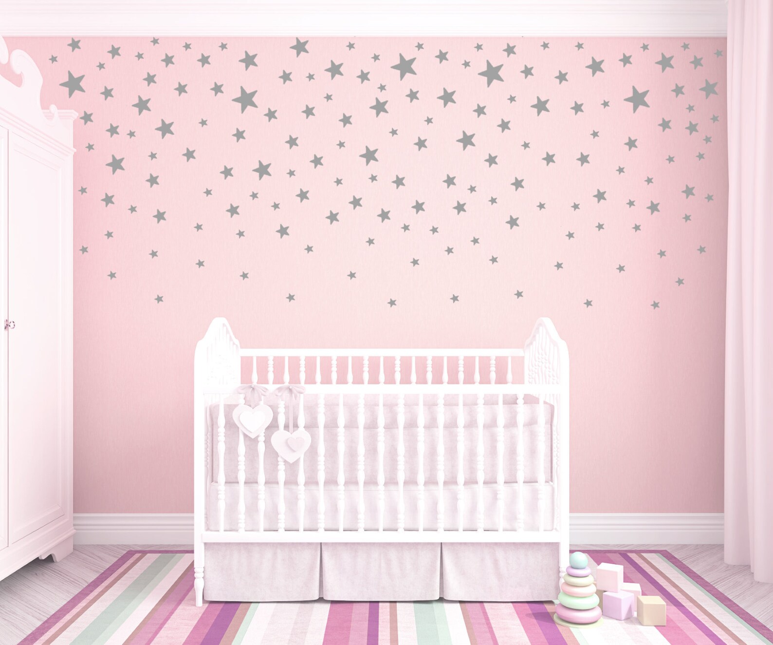 Star Wall Decals, Peel and Stick Application, Star Wall Stickers ...
