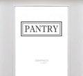 Pantry Vinyl Decal Kitchen Door Frame Sticker Glass Door Luxurious Border Decor