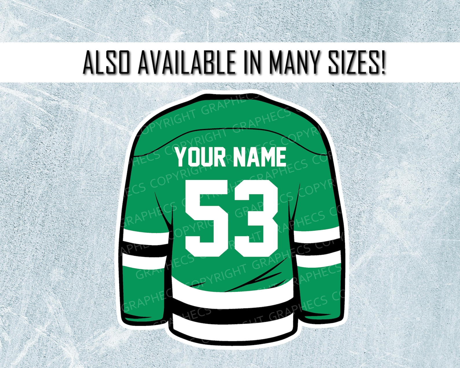 Personalized Hockey Decal, Custom Hockey Sticker, Personalized Hockey