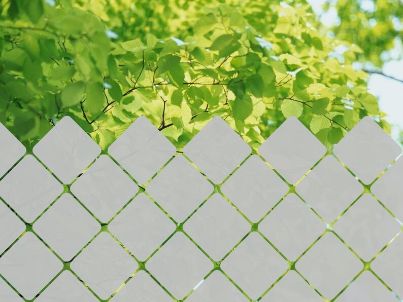 Squares Privacy Window Film Etched Glass Film Frosted Decal Etsy