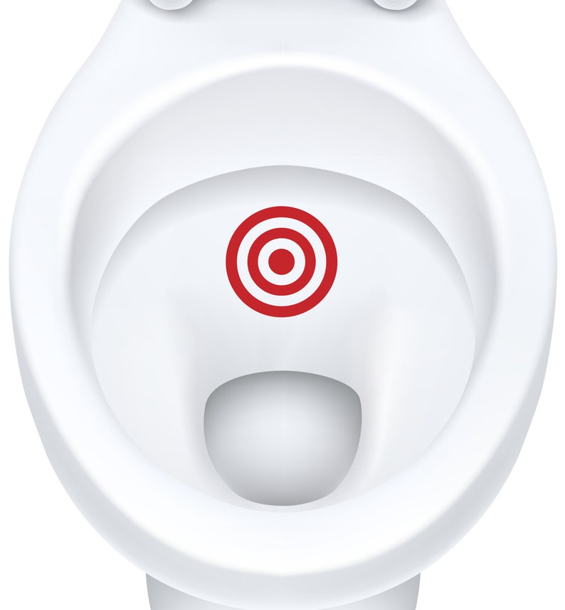 Toilet Target Aim Bullseye Potty Training Practice Vinyl Decal Etsy