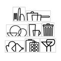 Kitchen Cabinet Decal Logo Vinyl Stickers Modern Cupboard Drawers Home Decor