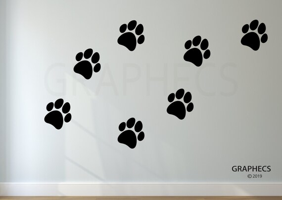 Sticker PAWS WITH NAME CAR WALLS Slides 