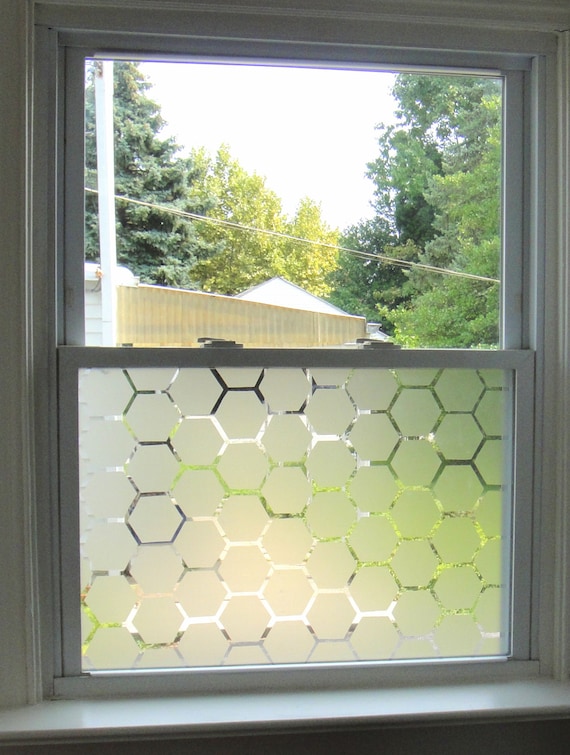 Honeycomb Frosted Privacy Window Film Frosted Window Decals