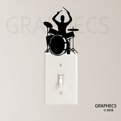 Drums Music Decal Vinyl Sticker Playing Instrument Laptop Home Etsy