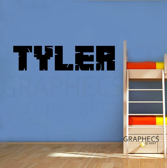 inspired Minecraft Personalized Gaming 3D Wall Decal Gamer Name Decal