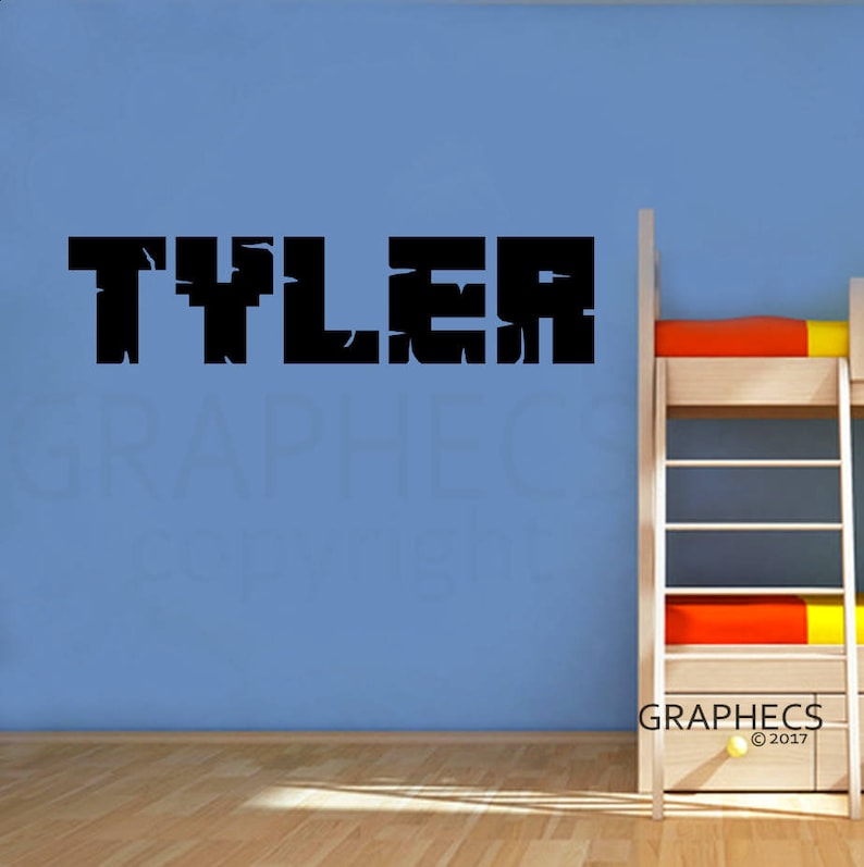 Gaming Personalized Wall Decal Choose Your NAME Custom Gamer Etsy