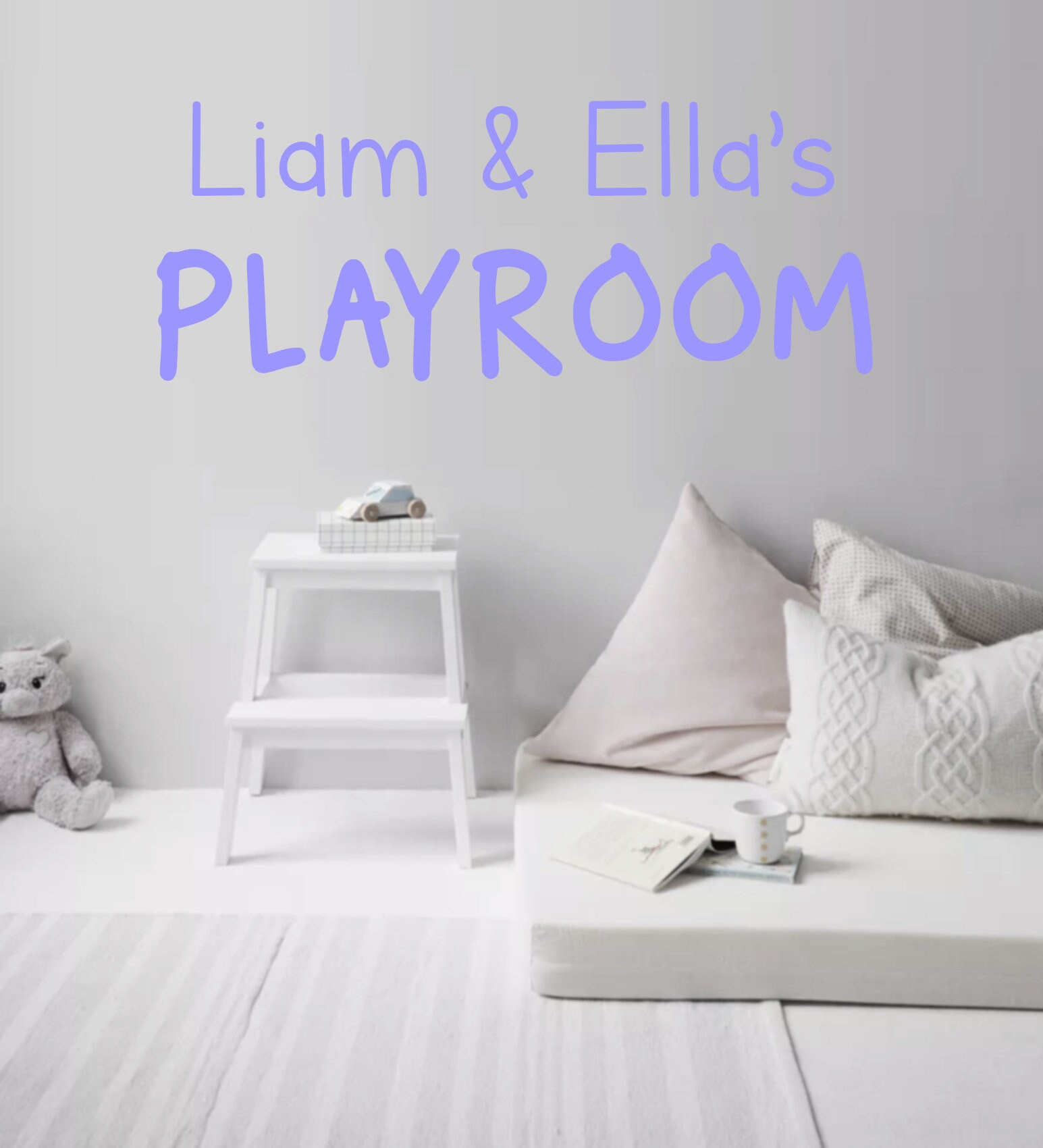 Playroom Wall Decal Personalized Playroom Decal Kids Name Etsy