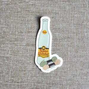 Texas Stitcher Needlepoint Sticker | Topo Chico, Waterproof Vinyl Decal