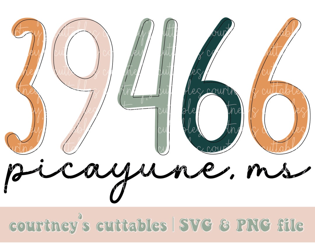 Picayune Mississippi Sublimation Design Zip Code 39426 MS Etsy
