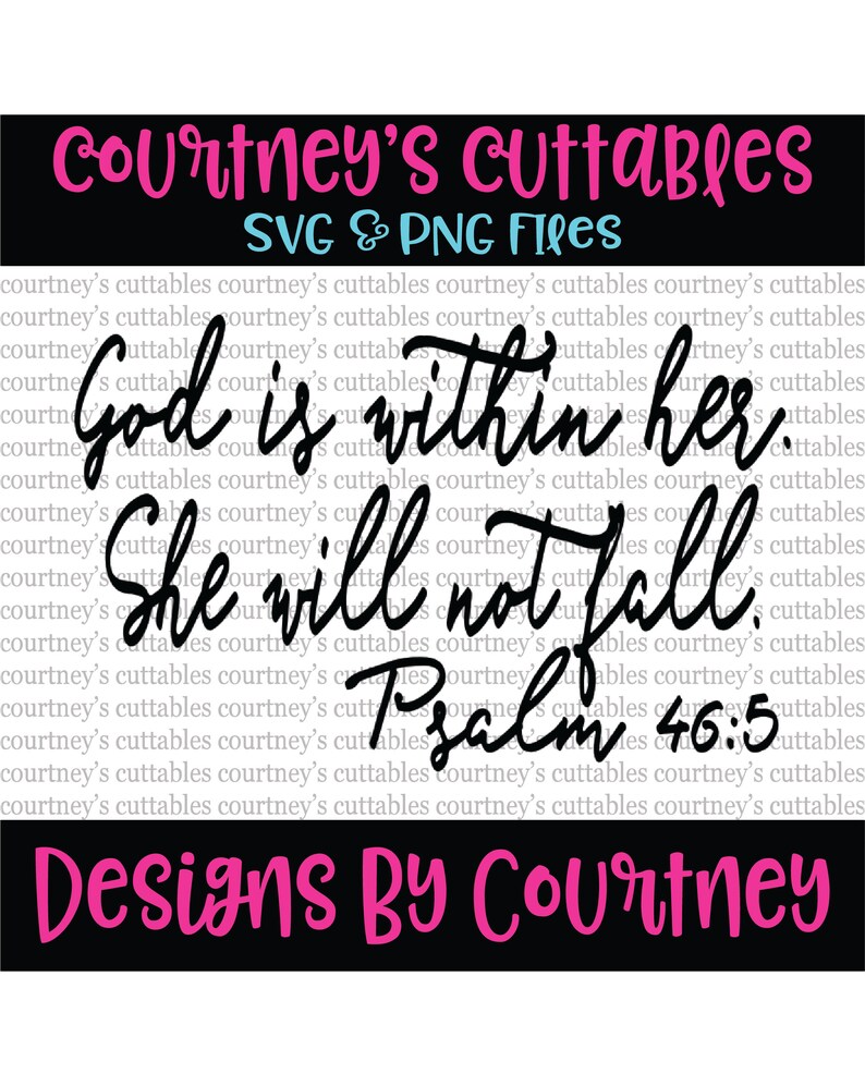 Download God is within her. She will not fail SVG PNG File | Etsy