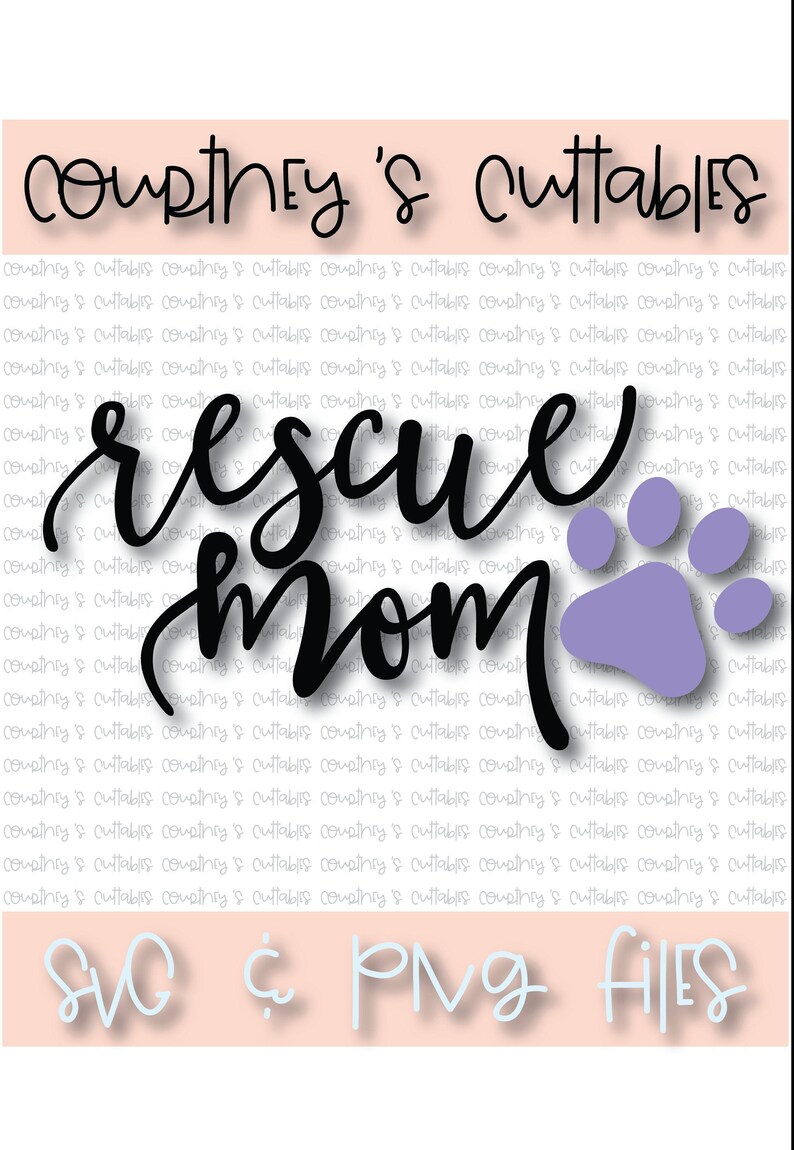 Download Rescue Mom SVG Dog Lover SVG Adopt Don't Shop Cat | Etsy