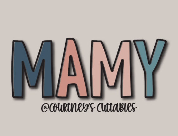 Mamy Sublimation Design Grandma Name Sublimation Download | Etsy