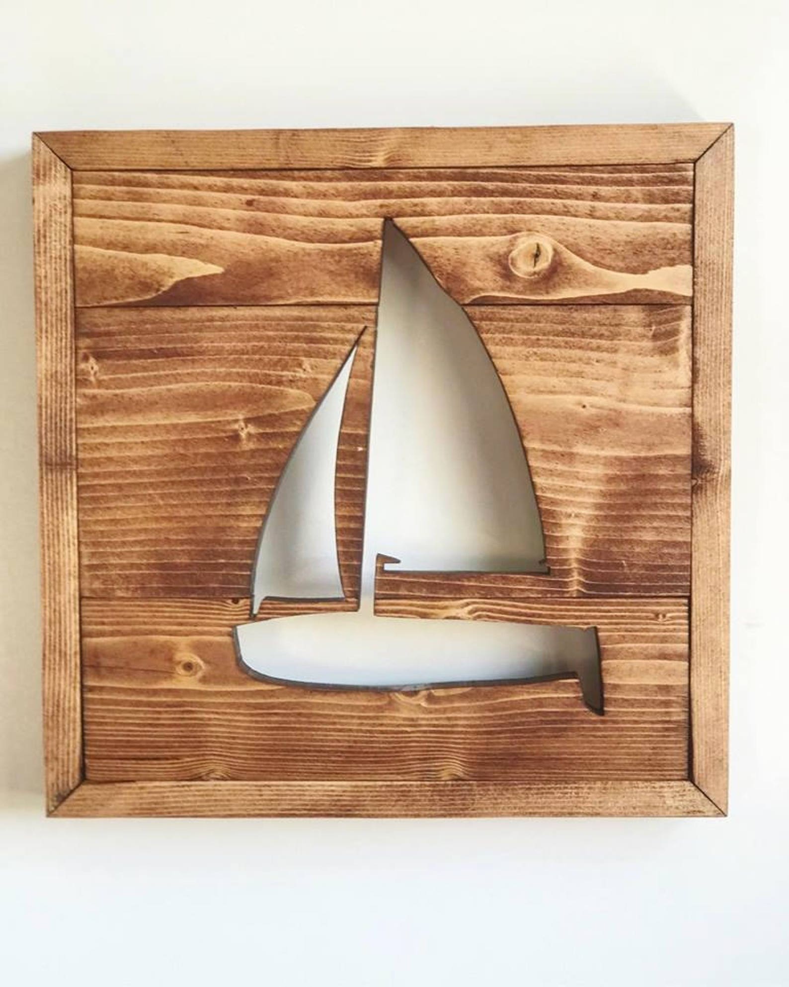 Handmade Wood Sailboat Wall Decor Etsy