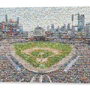 Impression d'art mural mosaïque Tigers de Detroit de Comerica Park à partir d'images de cartes Tigers !
