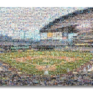 Seattle T-Mobile Park Mosaic Art Print from Card Images. Fun Conversation Piece!