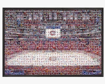 Montreal Mosaic Print: Centre Bell Arena from Player Card Images