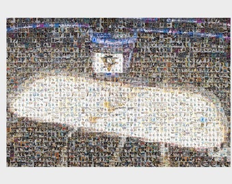 Pittsburgh Hockey Arena Mosaic Print: Pittsburgh Hockey Fan Gift from Player Card Images