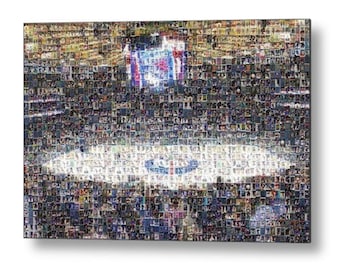 NY Mosaik Kunstdruck: Madison Square Garden von Player Card Photos-Vatertagsgeschenk!