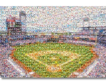 Philadelphia Mosaic Art Print: Citizens Bank Park, Baseball Fan Gift & Great Conversation Piece!-Father's Day Gift!