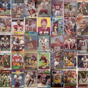 Washington Commanders Mosaic Wall Art Print of FedEx Field made of hundreds of player card images. Great Christmas Gift for Fans image 4