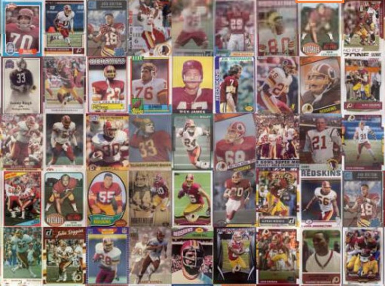 Washington Commanders Mosaic Wall Art Print of FedEx Field made of hundreds of player card images. Great Christmas Gift for Fans image 4