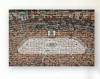 Boston TD Garden Mosaic Art Print: Hockey Fan Gift from Player Card Images