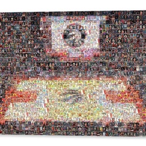 Toronto Raptors Mosaik Wand-Kunstdruck der Scotiabank Arena aus 150+ Raptors Spielerkarten-Designs! Tolles Vatertags-Geschenk!