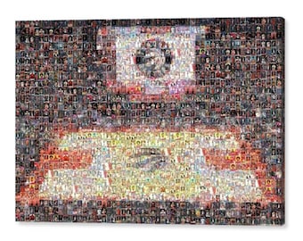 Toronto Raptors Mosaic Wall Art Print of Scotiabank Arena made from 150+ Raptors Player Card Images! Great Christmas Gift!