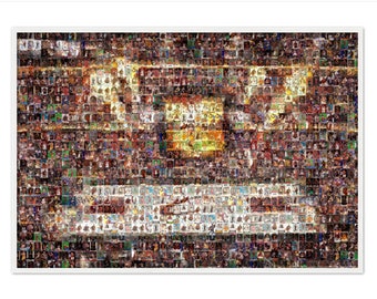 Cleveland Cavaliers Basketball Mosaic Wall Art Print of Rocket Mortgage FieldHouse from 200+ Cavaliers Cards. Great Christmas Gift!