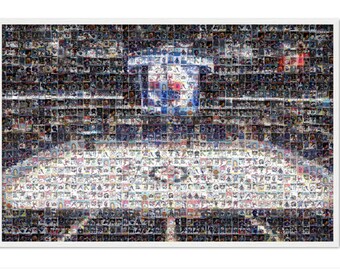 Winnipeg Jets Mosaic Wall Art Print of Canada Life Centre made from Jets Player Card Images! Great Christmas Gift and Mancave/Office Decor!