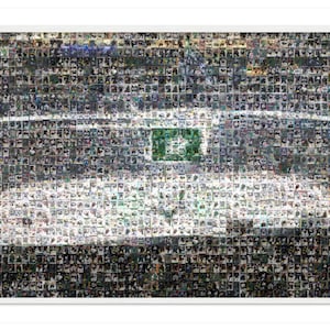 Impression d'art mural en mosaïque des étoiles de Dallas de l'American Airlines Center à partir d'images de cartes de joueur ! Cadeau de fête des pères pour les fans !