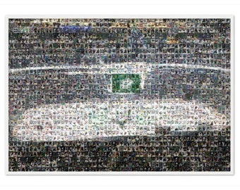 Dallas Stars Mosaic Wall Art Print of American Airlines Center made from Player Cards! Great Christmas Gift for Fans!