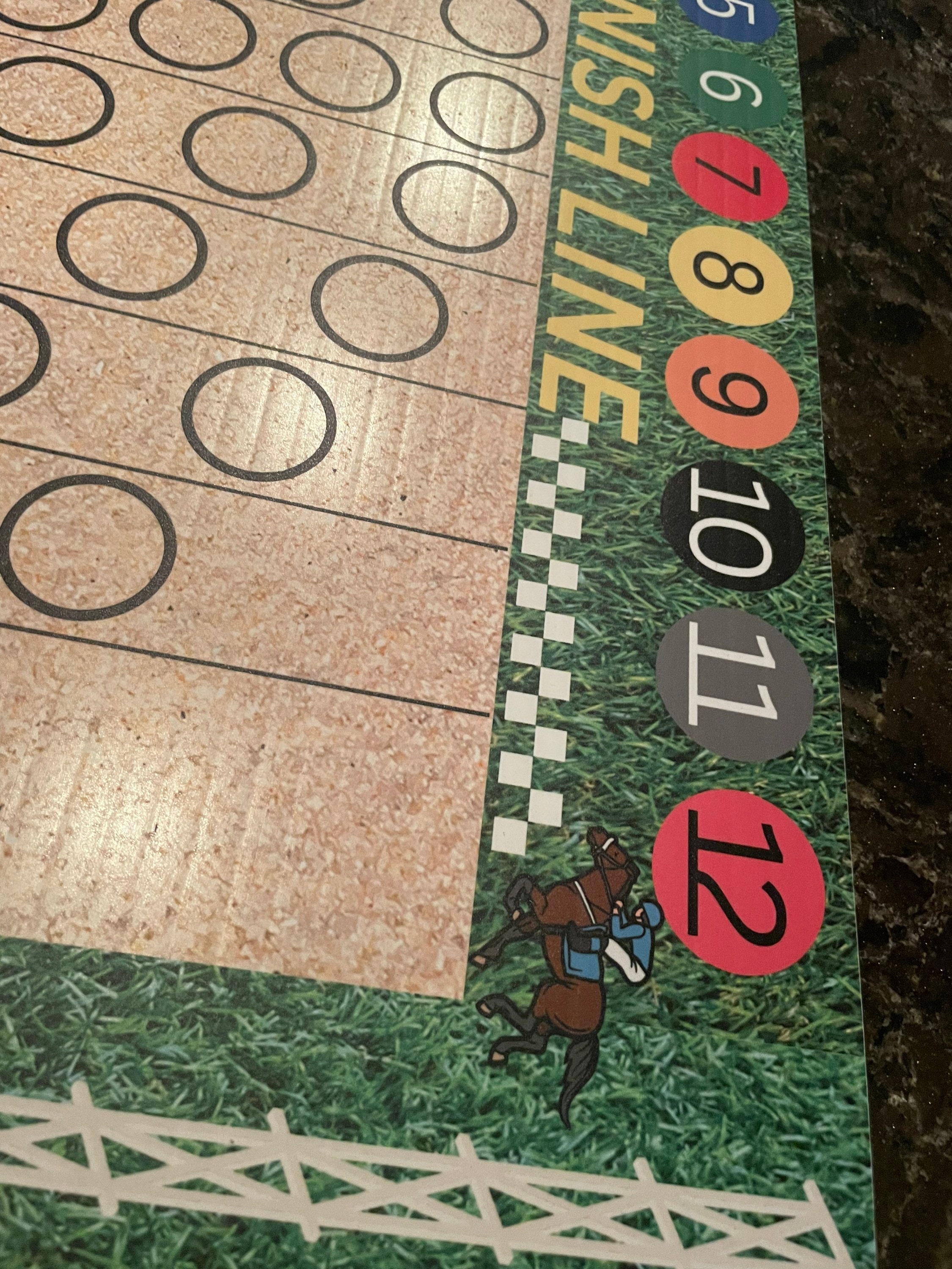 Large Horse Race Dice Game Board. Horse Racing Game Played Etsy